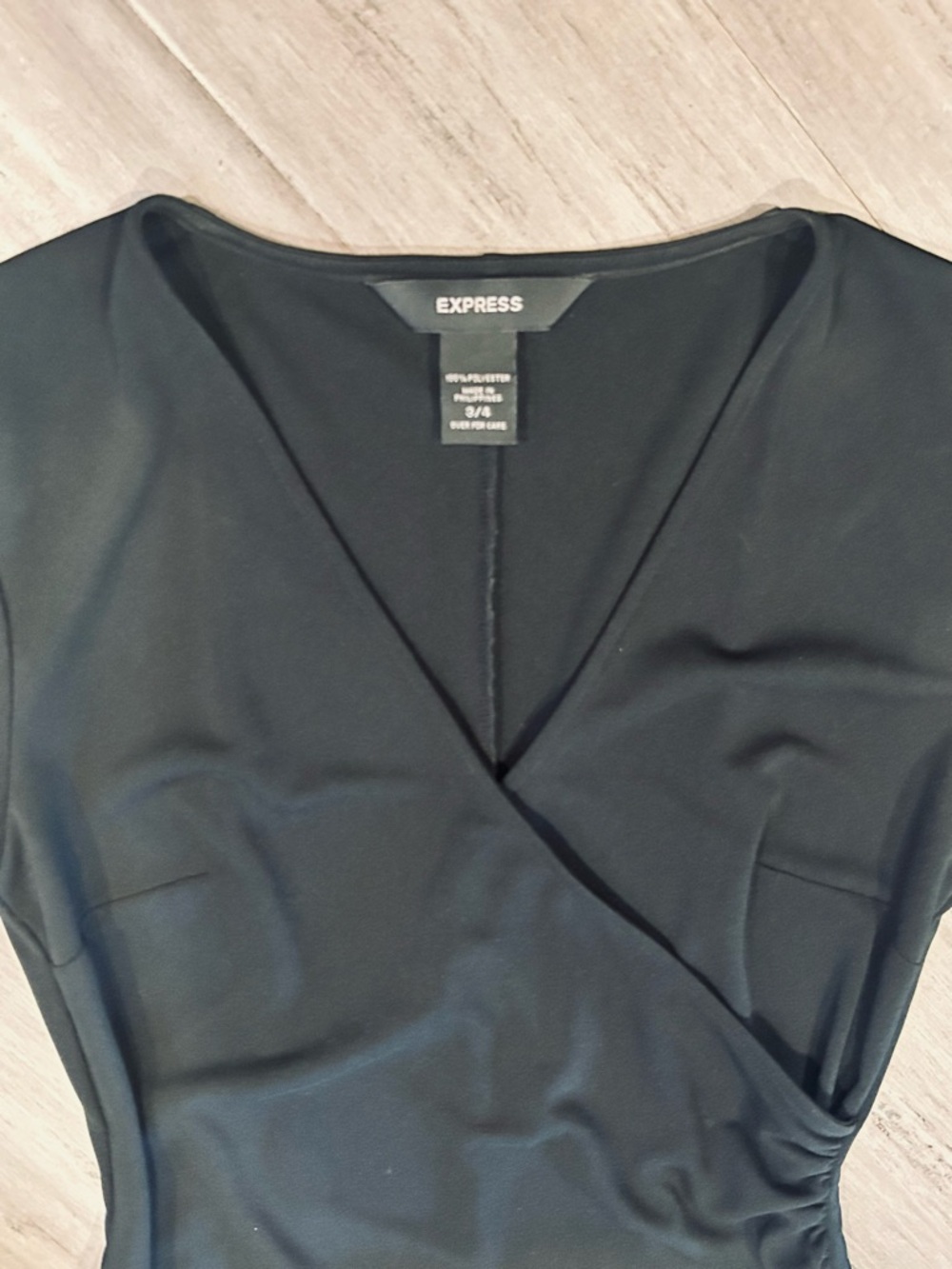 Express Wrap-Style Ruffle-Hem Dress - Picture 2 of 6